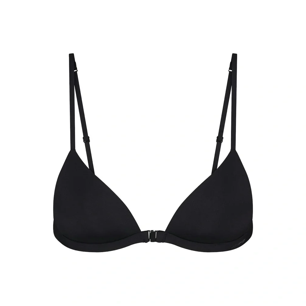 NWT SKIMS Black Front-Close Plunge Push Up Bra Bikini Style - Picture 4 of 7